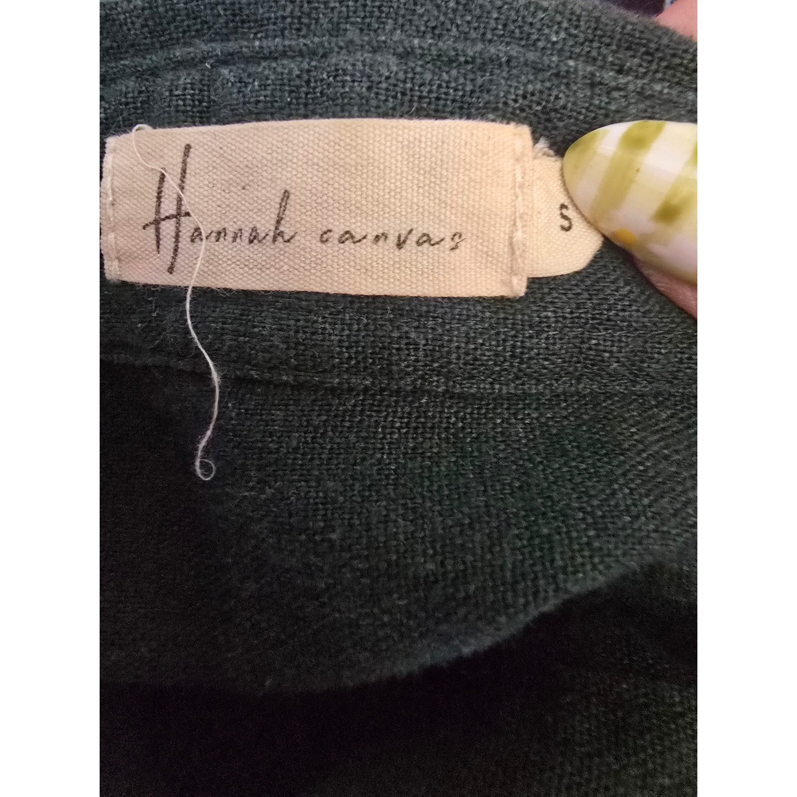 Hannah Canvas Womens Green Short Sleeve Button Down Humane Homes Graphic Shirt S — image 4 of 5